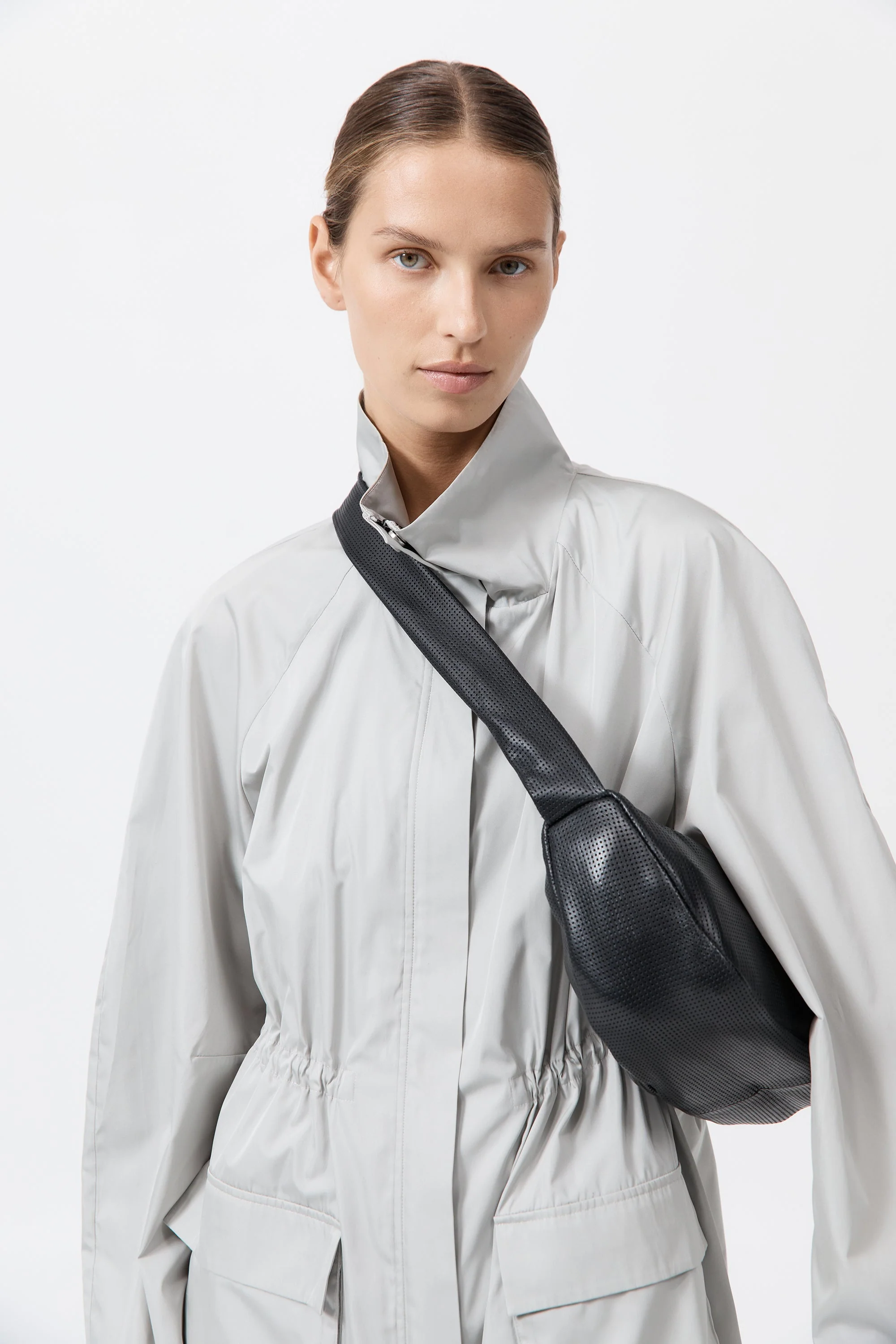 Perforated Crescent Bag - Black - Image 6