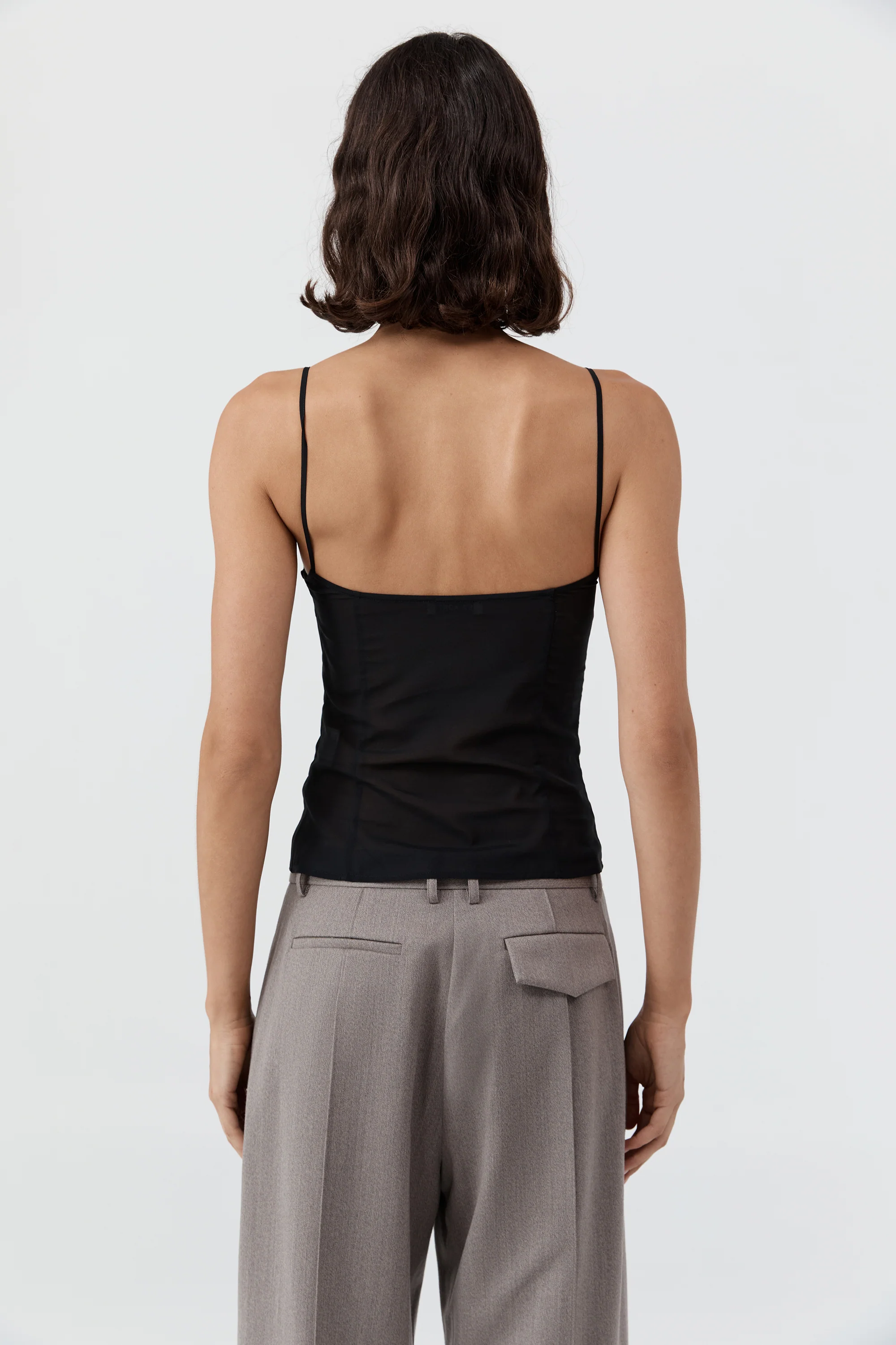 Silk Cami - Black - Image 4
