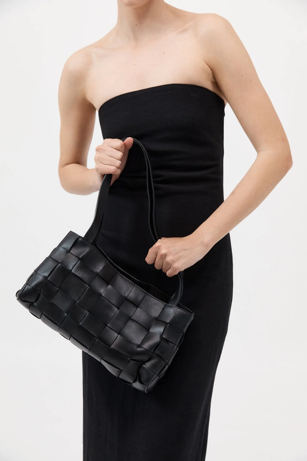PRE-ORDER: Slim Woven Tote - Black - Image 5