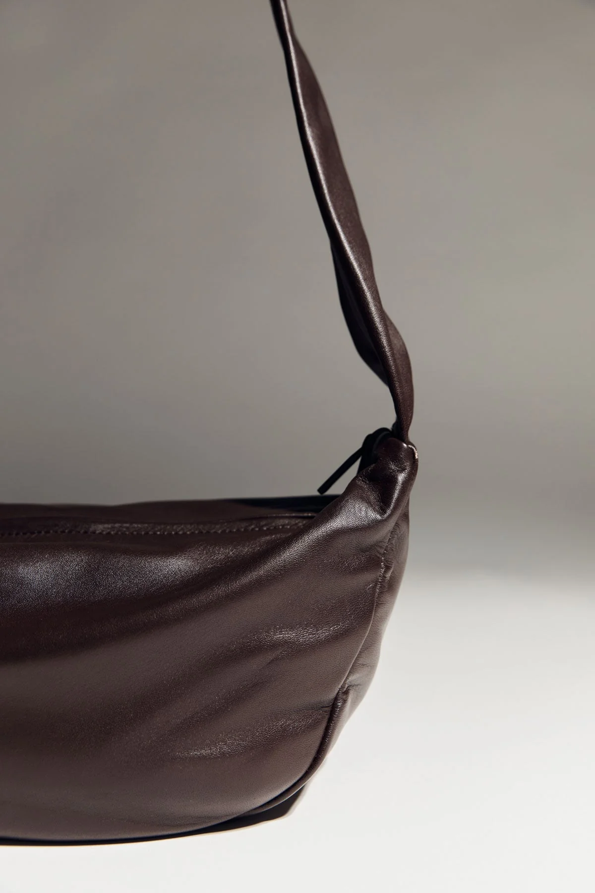 Soft Crescent Bag - Chocolate - Image 3
