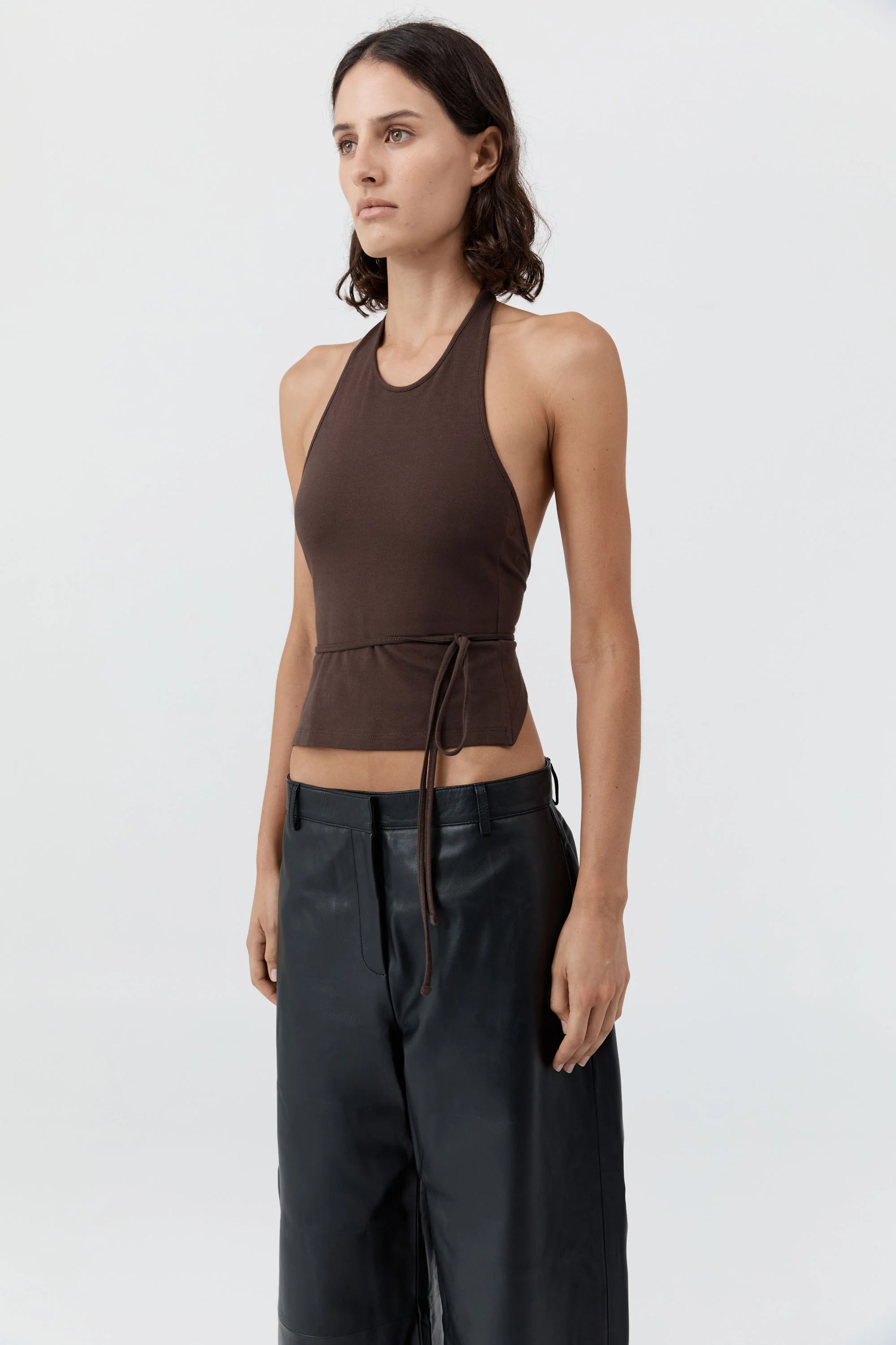 Soft Jersey Halter Top - Liqueur - Image 3
