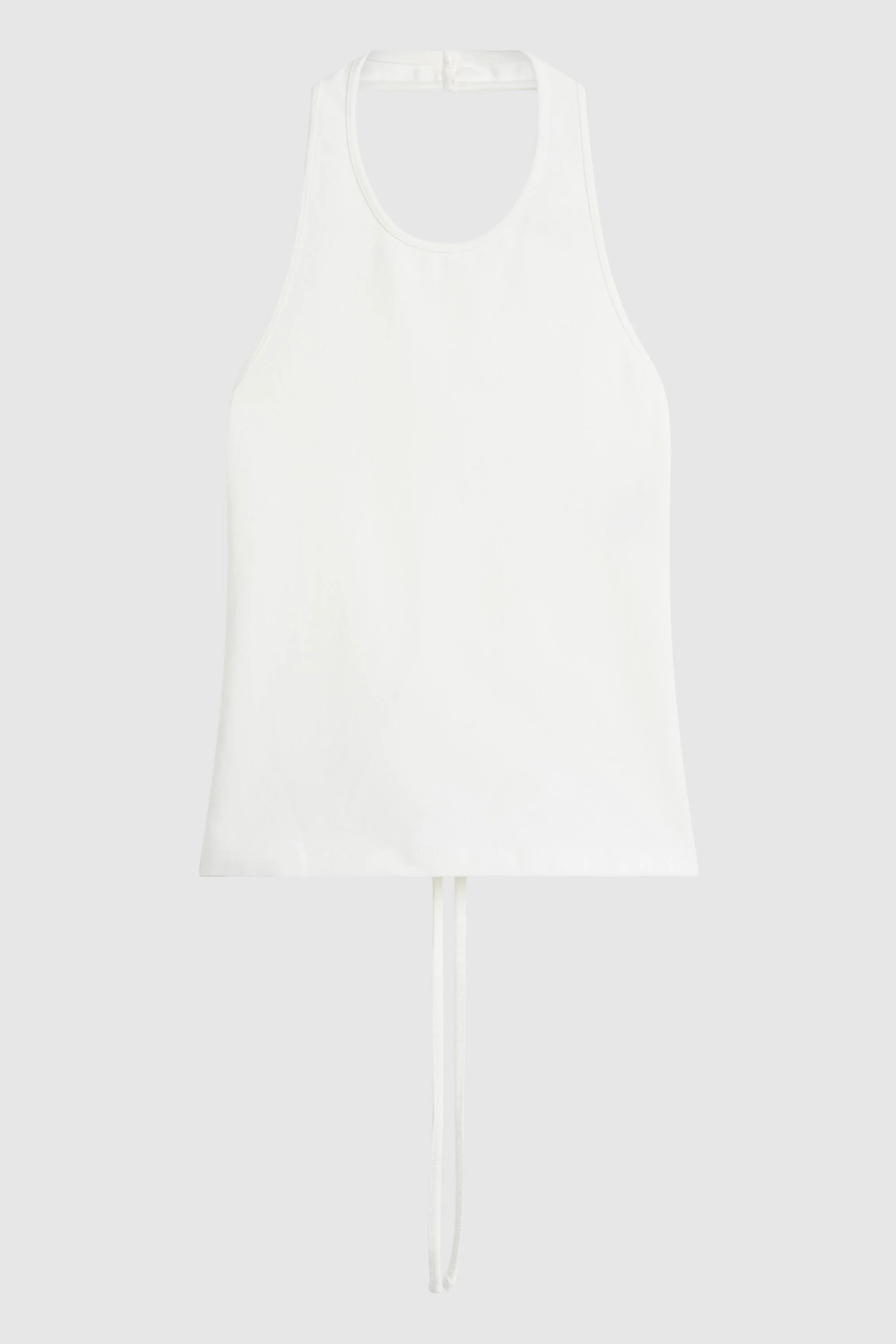 Soft Jersey Halter Top - White - Image 6