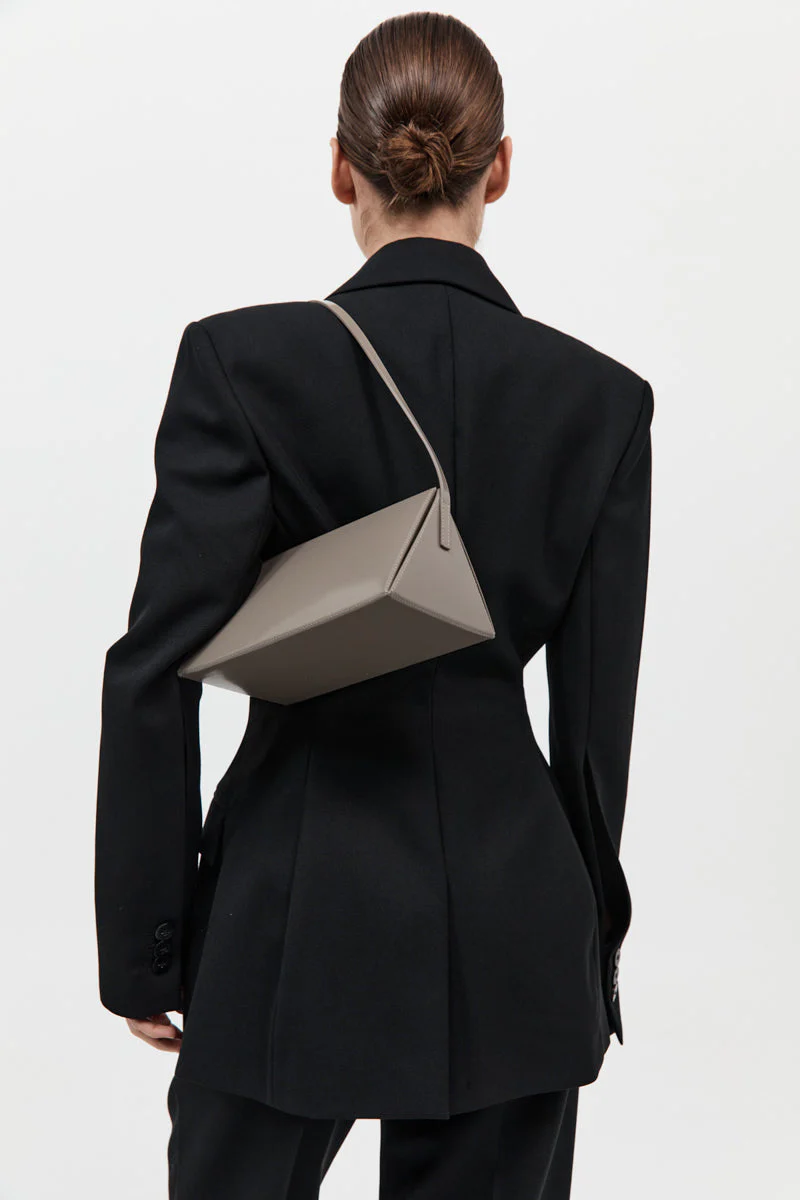 Triangle Origami Shoulder Bag - Slate - Image 4