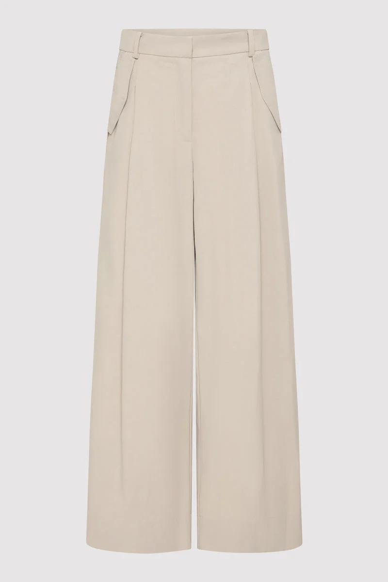 Utility Pleat Pants - Creme - Image 7