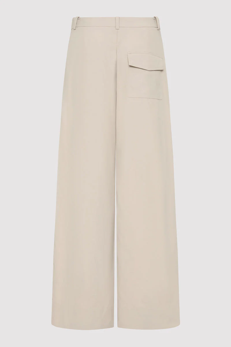 Utility Pleat Pants - Creme - Image 8