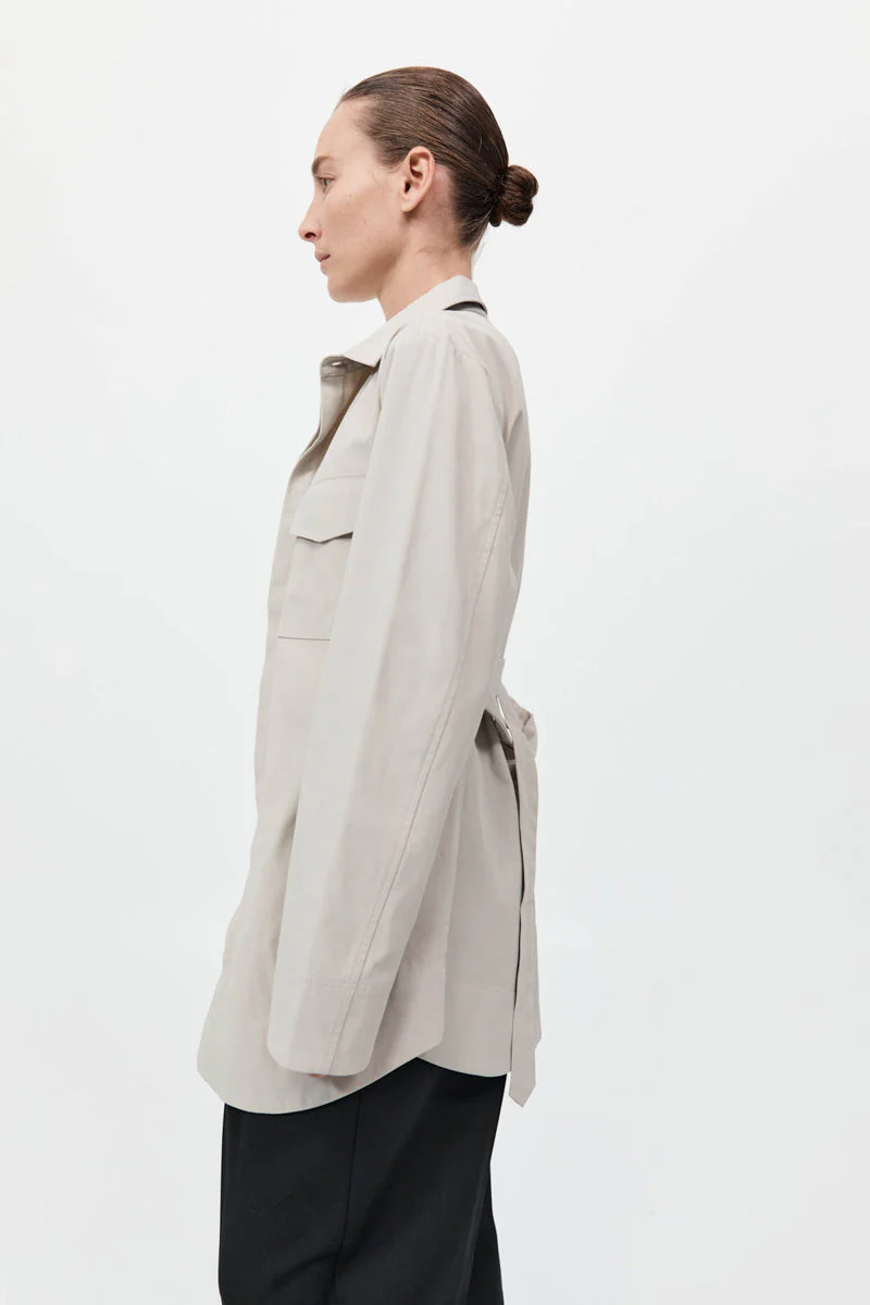 Utility Shirt Jacket - Creme - Image 3