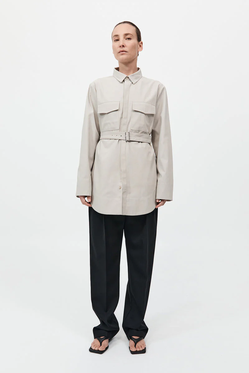 Utility Shirt Jacket - Creme - Image 4