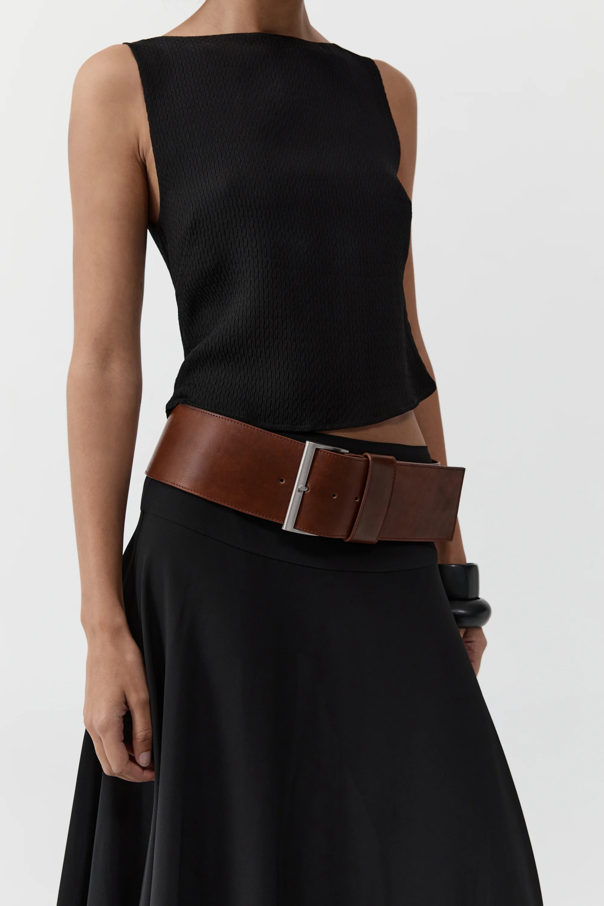 Wide Classic Belt - Chestnut - Image 5