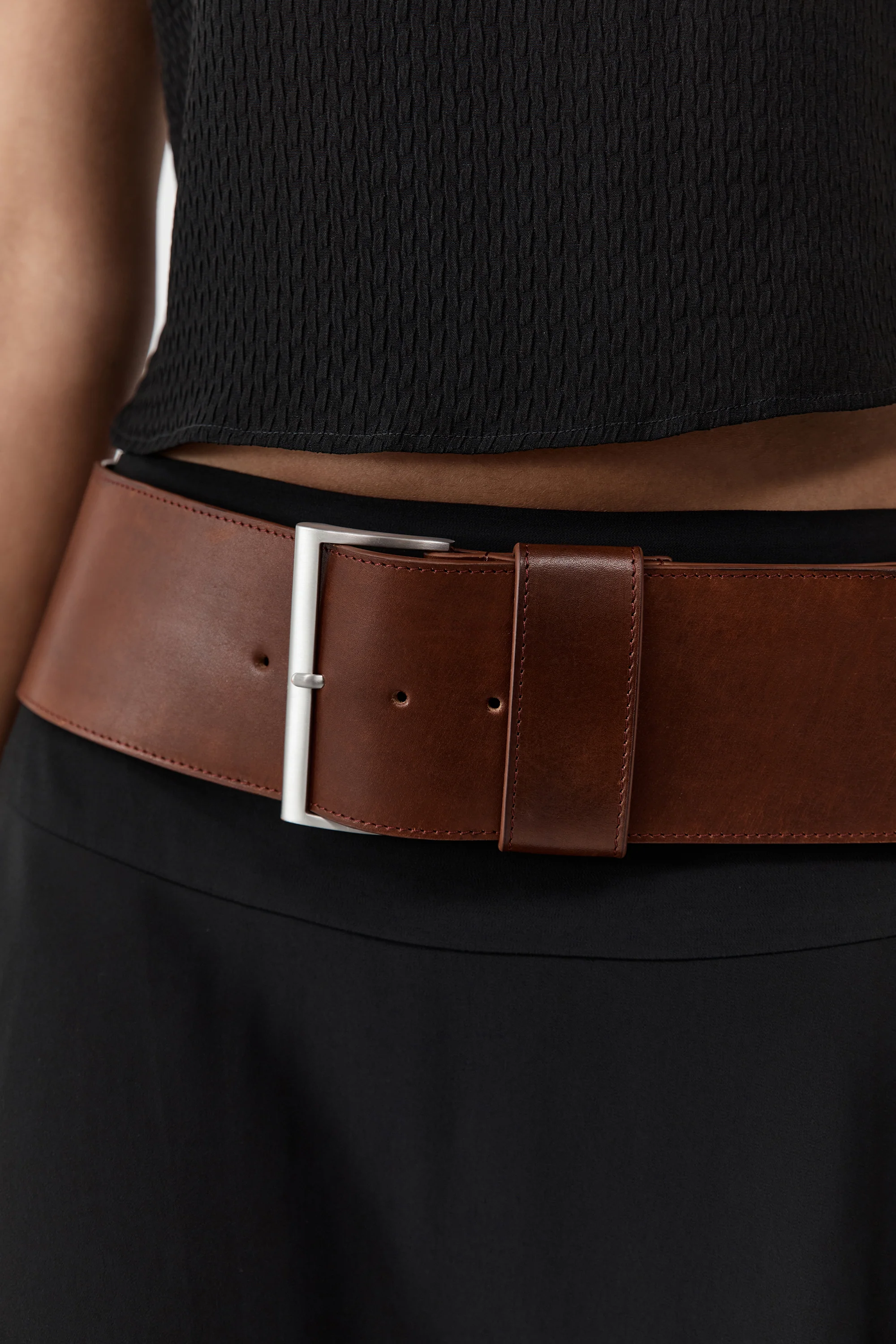 Wide Classic Belt - Chestnut - Image 6