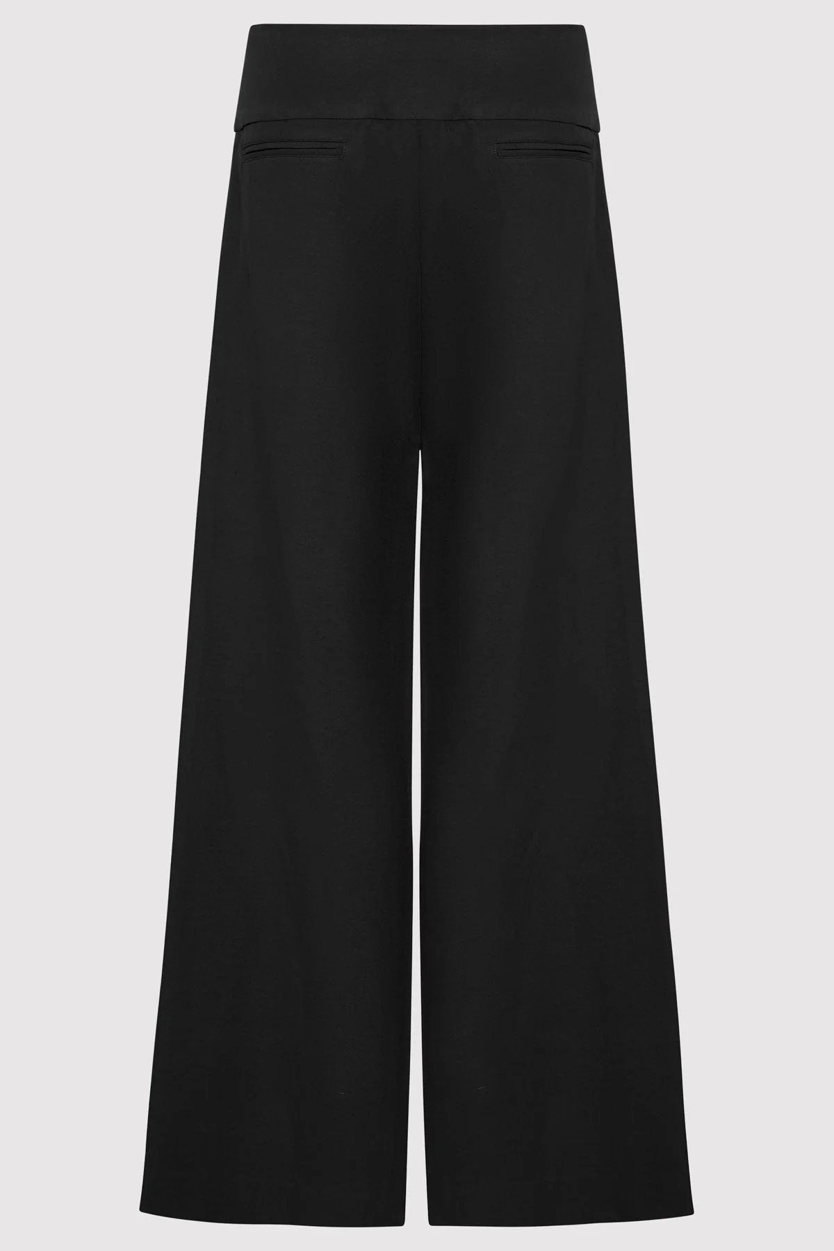 Wide Waistband Pants - Black - Image 8
