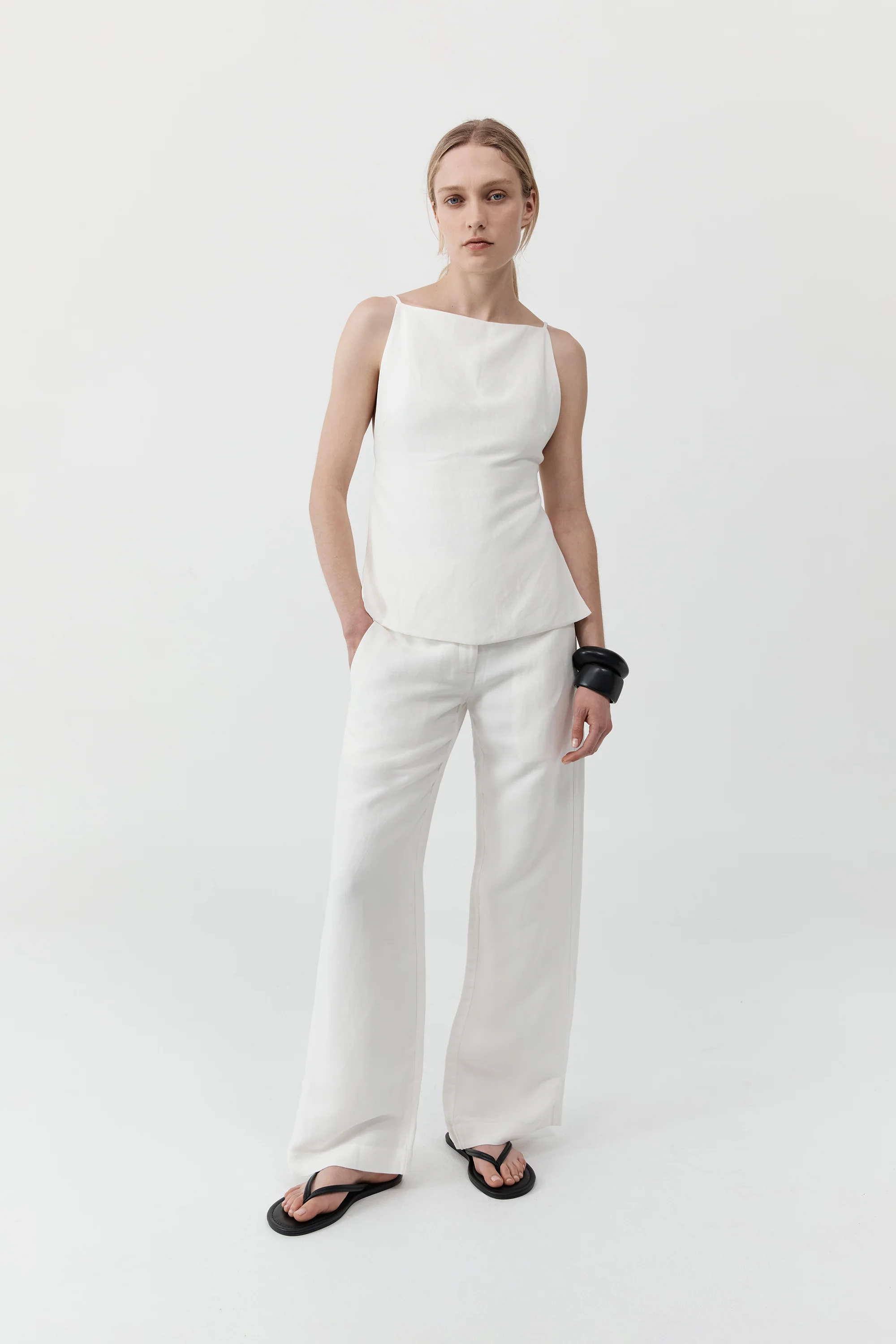 Wide Waistband Pants - Salt - Image 3