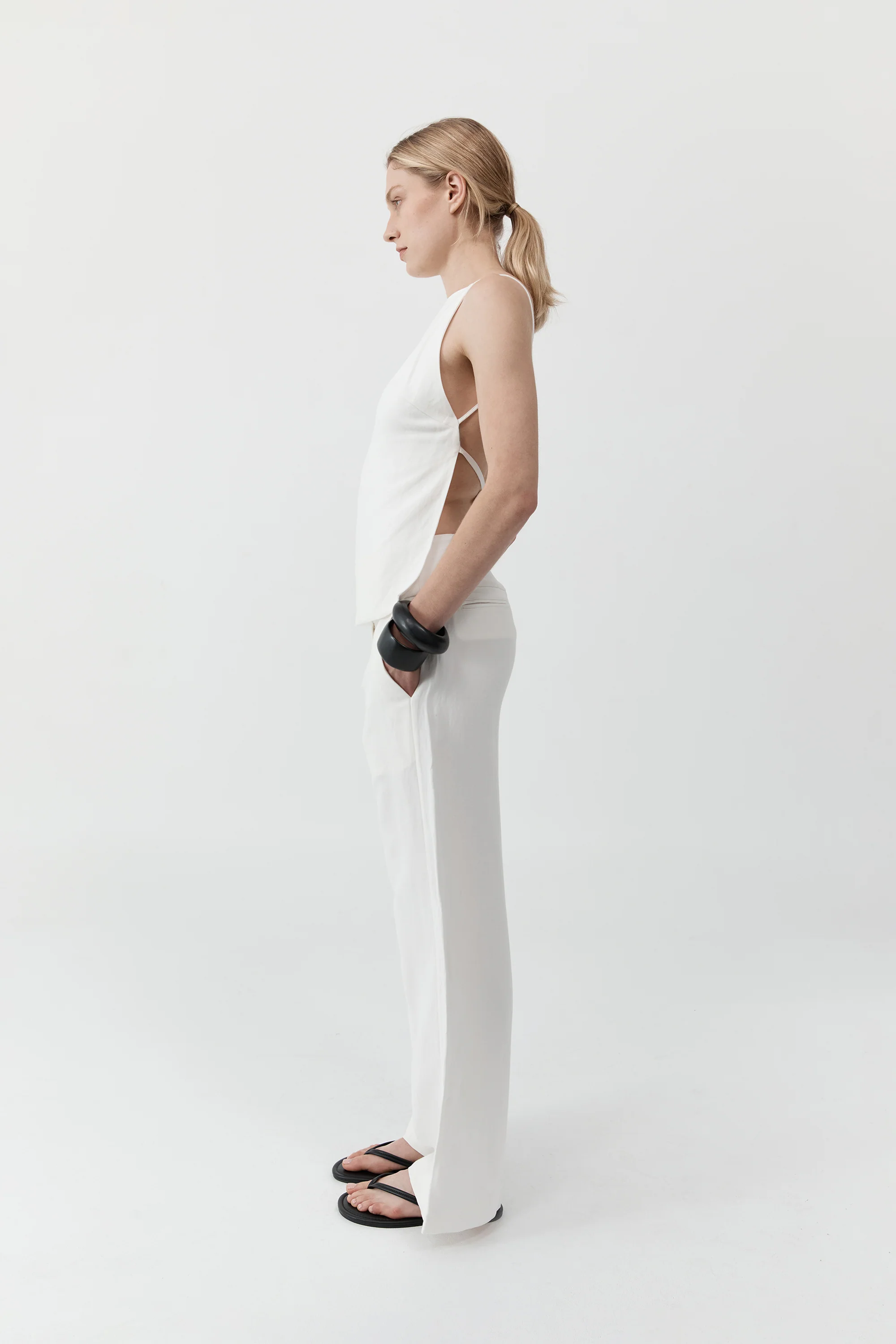 Wide Waistband Pants - Salt - Image 4