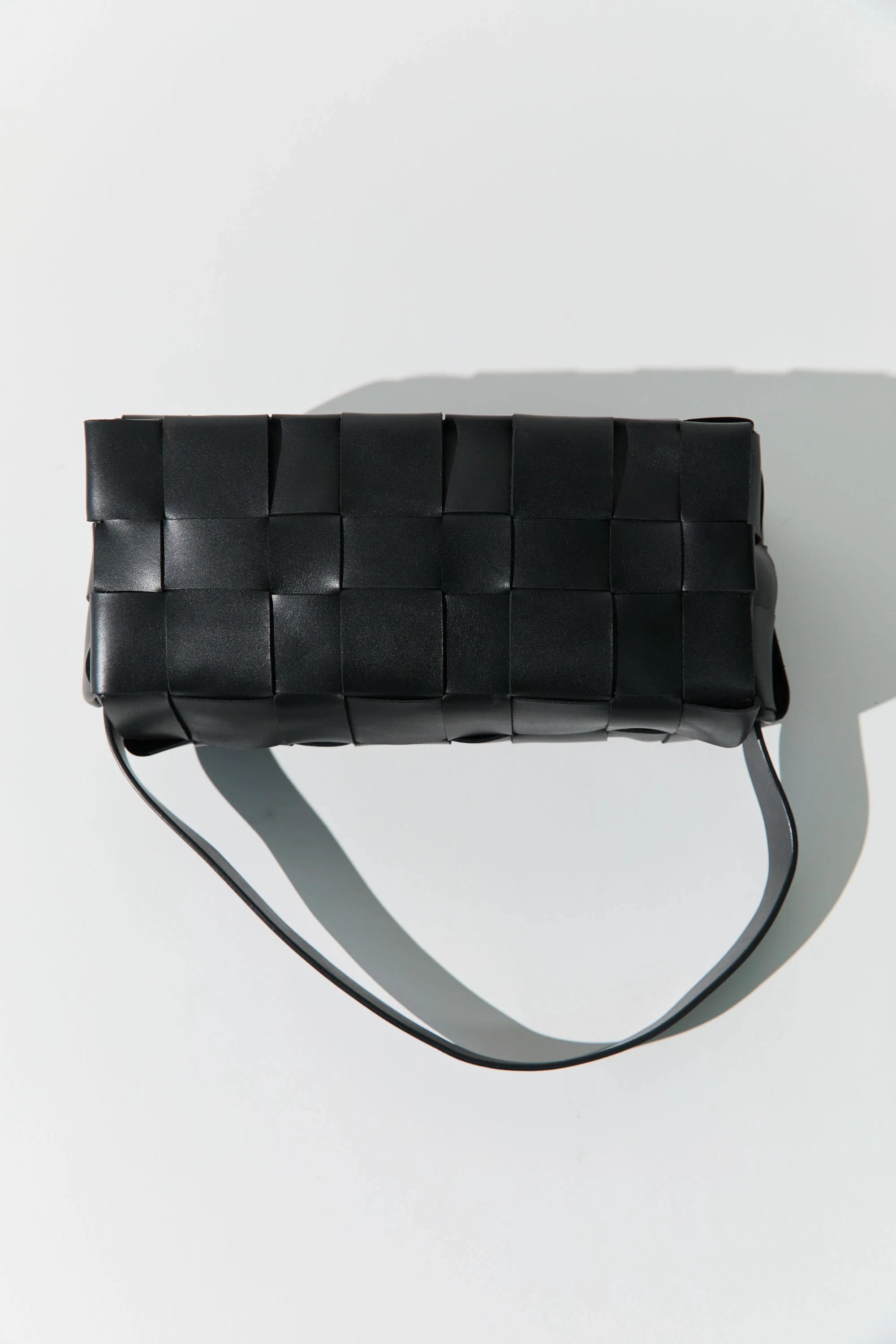 Woven Envelope Slim Tote - Black - Image 8