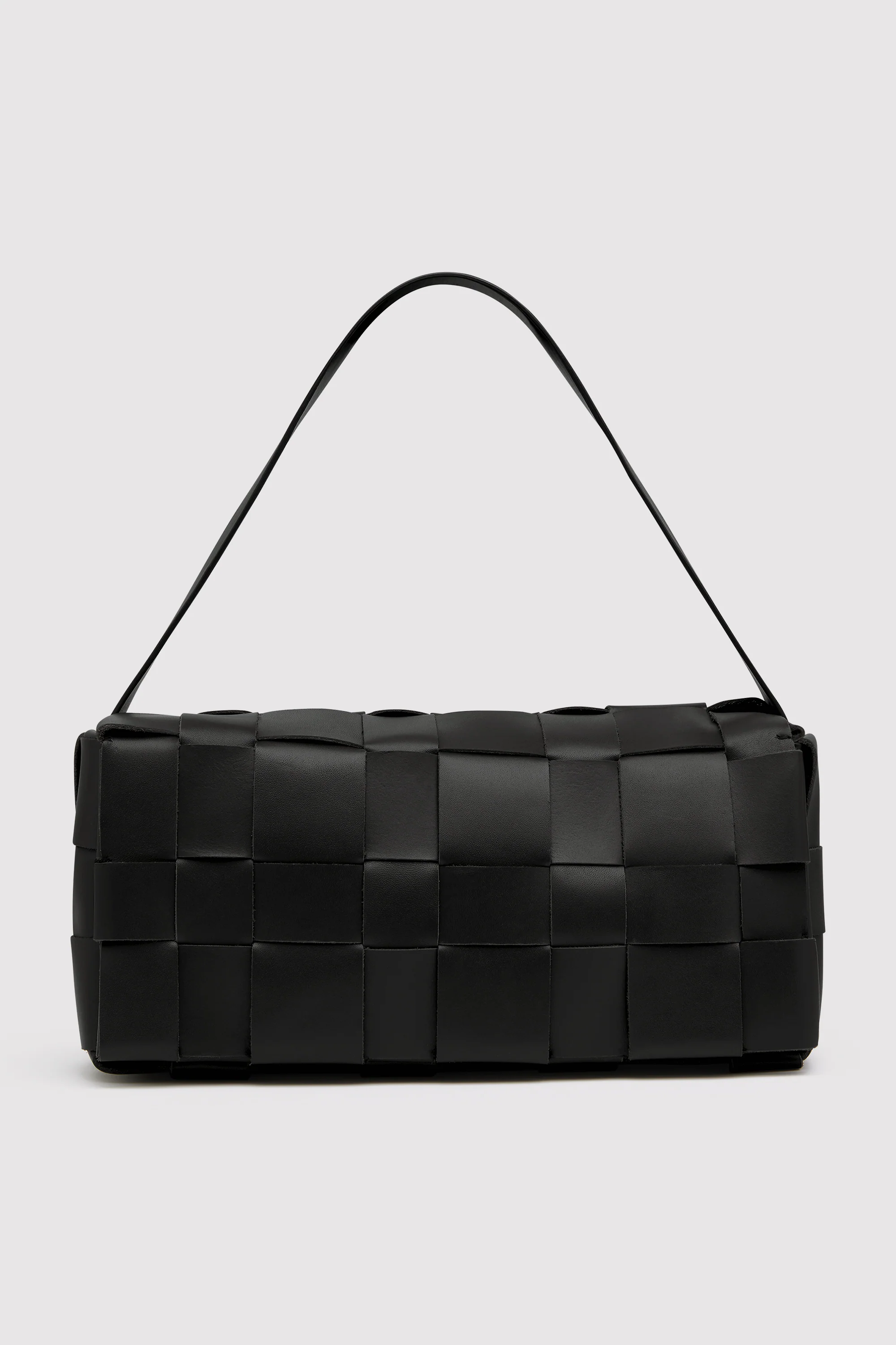 Woven Envelope Slim Tote - Black - Image 9