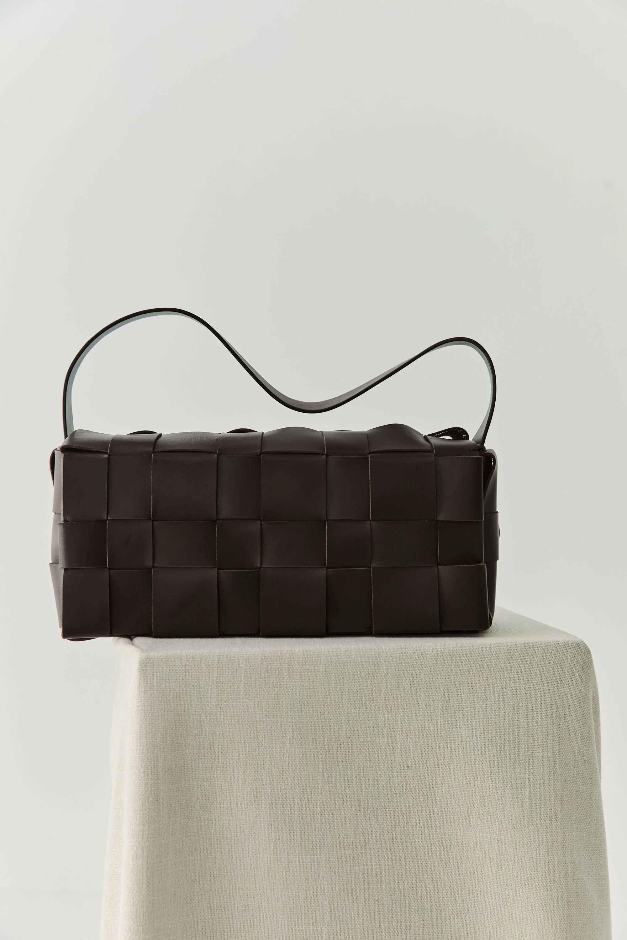 Woven Envelope Slim Tote - Chocolate - Image 6