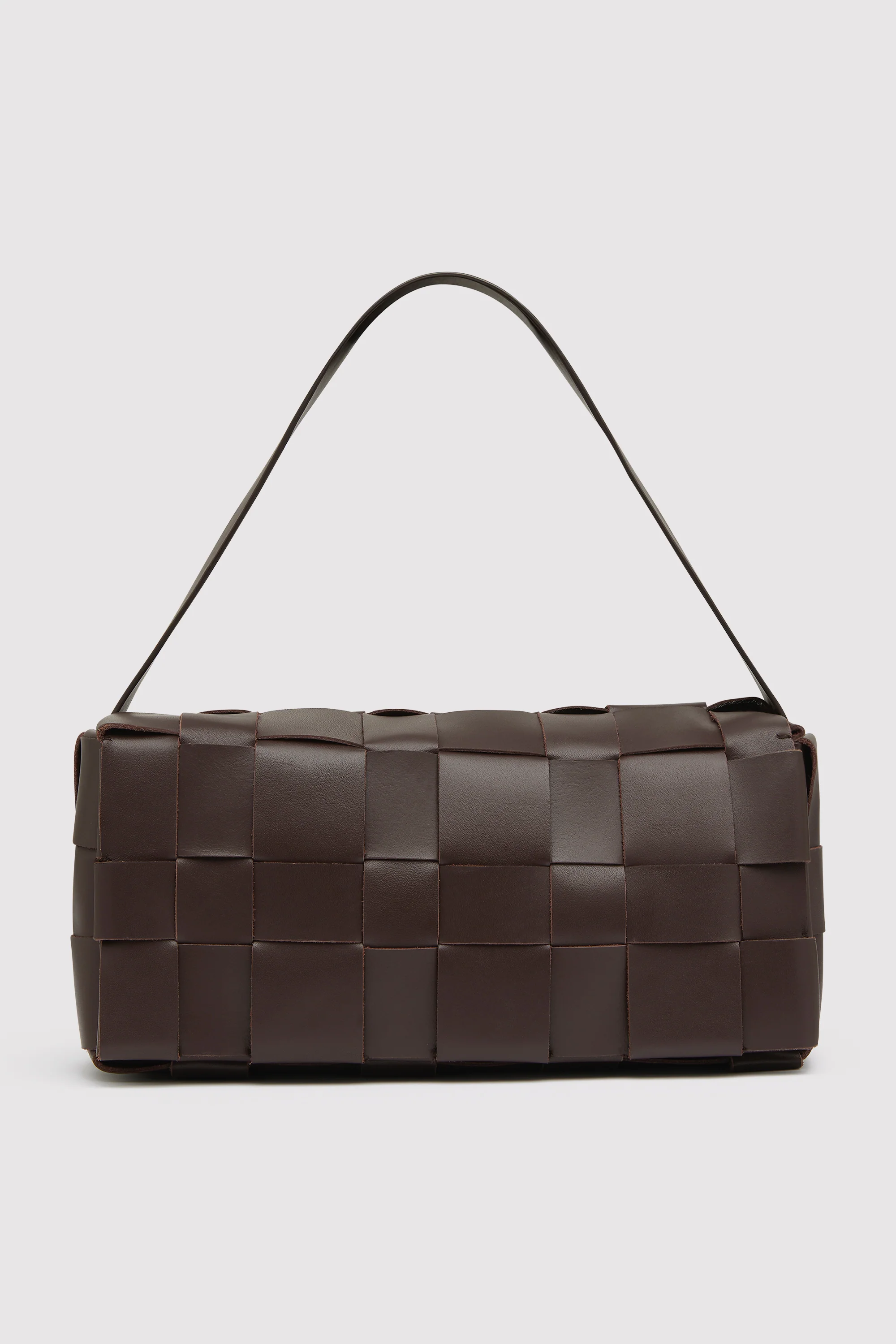 Woven Envelope Slim Tote - Chocolate - Image 8