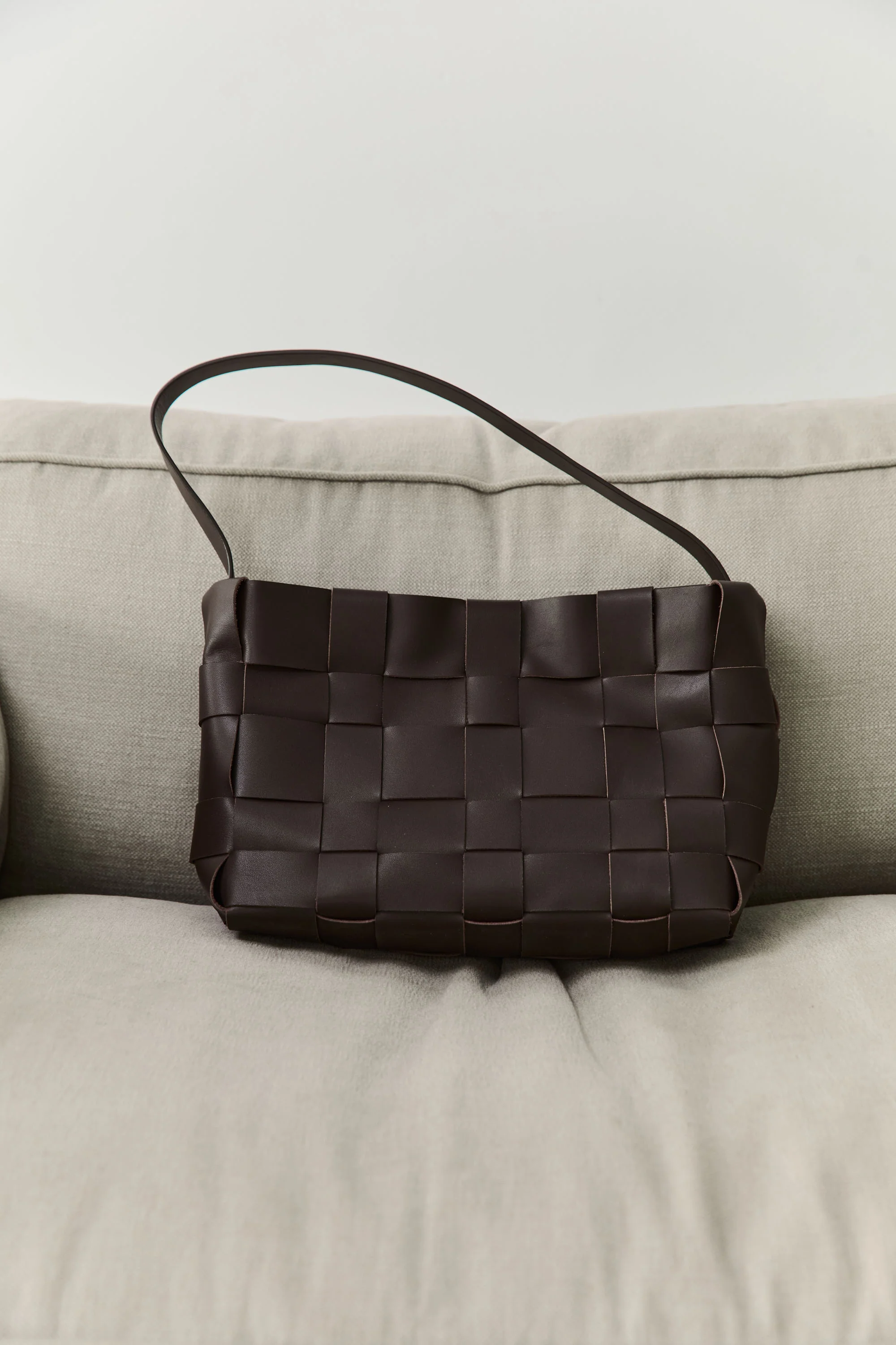 PRE-ORDER: Woven Mini Tote - Chocolate - Image 7