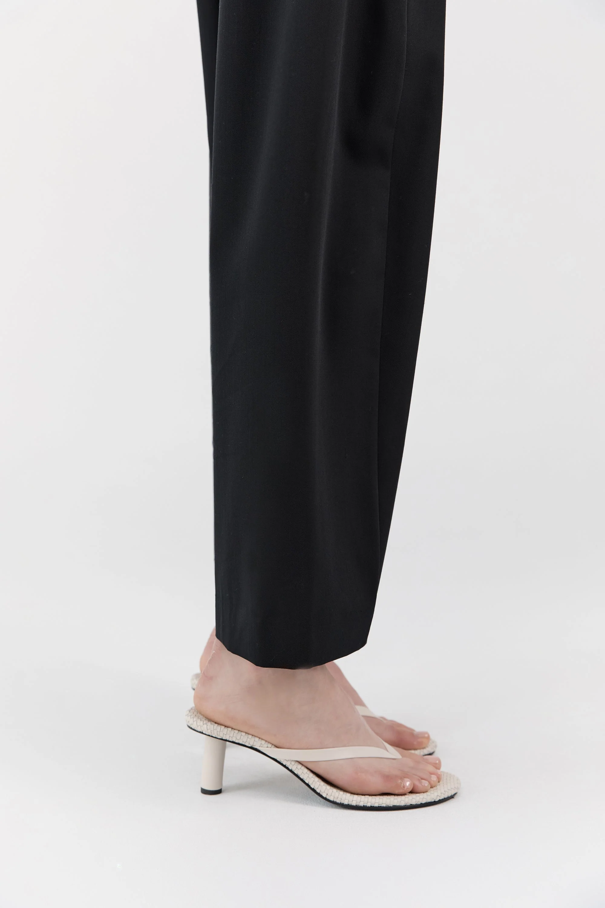 Woven Thong Heel - Ecru - Image 3