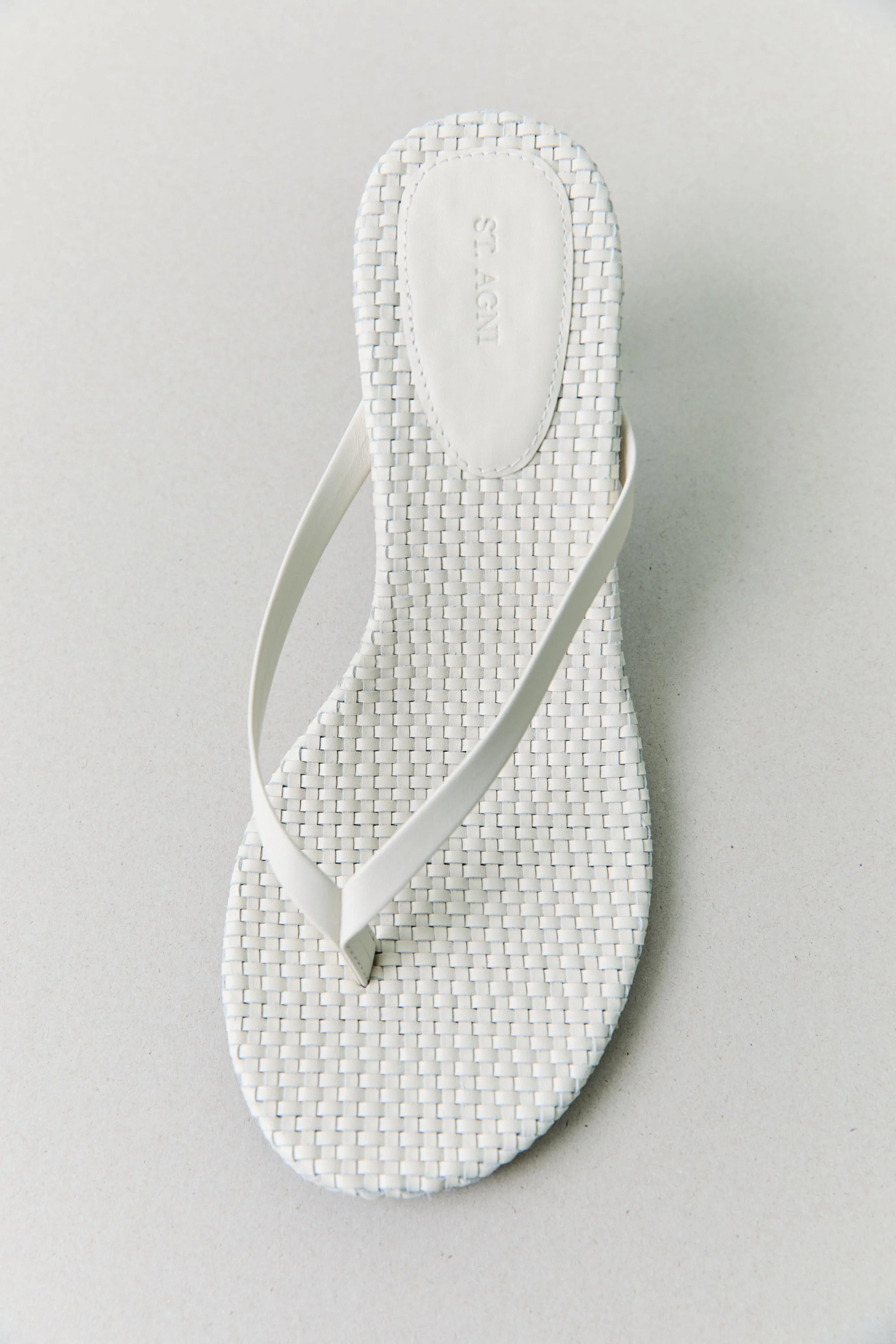 Woven Thong Heel - Ecru - Image 4