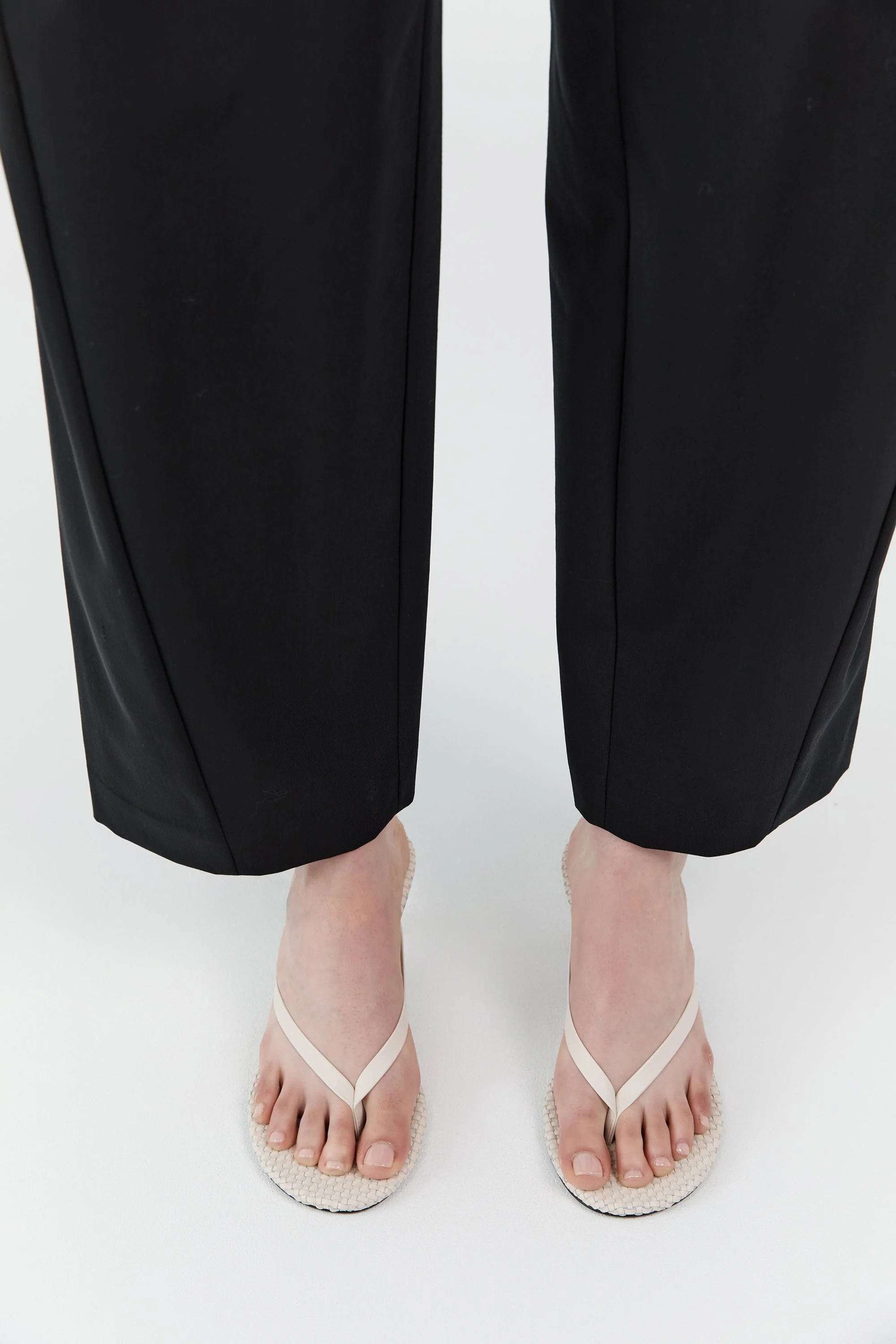 Woven Thong Heel - Ecru - Image 5