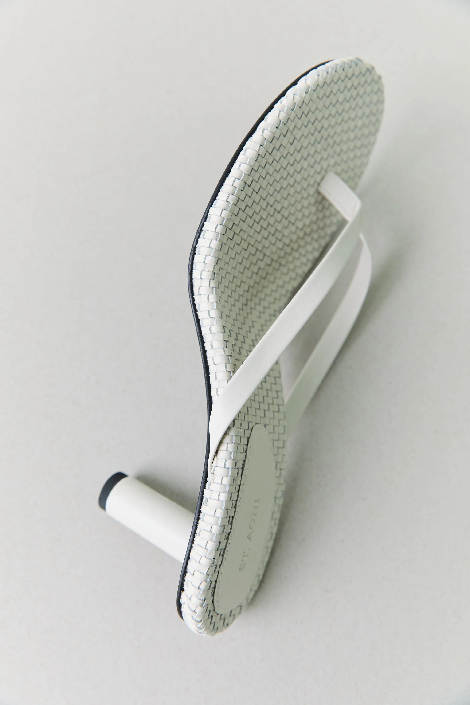 Woven Thong Heel - Ecru - Image 6