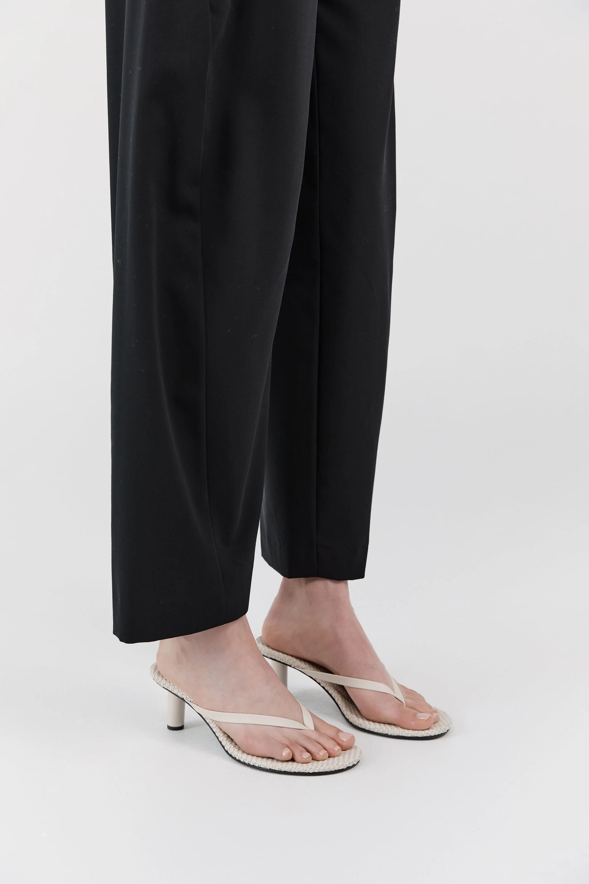 Woven Thong Heel - Ecru - Image 7